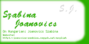 szabina joanovics business card